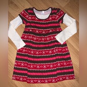 Gymboree 8 Fall Winter Double Sleeve Holiday Dress Christmas & Valentín